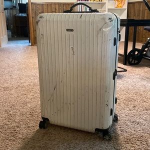 Large Rimowa Suitcase in White
